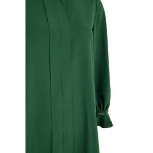 เสื้อคลุมผ้าชีฟองสีเขียวปักแขนทรงหลวมใส่สบาย - Product Image 2