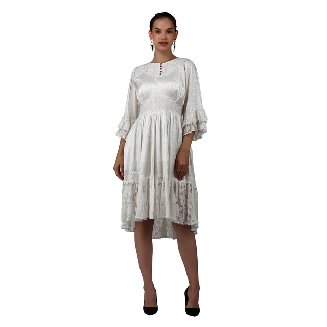 Deals White Lace Bell Sleeve Dress Perfect for Parties | Alibaba.com