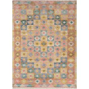 Erbe AKWL-1290 Hand Knotted <b>Wool</b> Rug Geometric Pattern New Rectangle Carpet for Home Living Room Decorations Big Size - Product Image 1