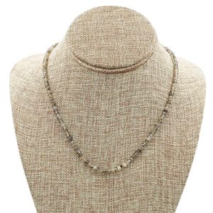 Collier Perles Ajustable Rutilé Noir Rondelle à Facettes Argent Sterling Plaqué Or Pierre de Naissance d'Avril Certifié IGI Unisexe - Product Image 4