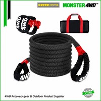 MONSTER4WD Corde de récupération cinétique en nylon, double tressage, sangle de remorquage personnalisée pour voiture, 9m/30ft, pour kit d'urgence