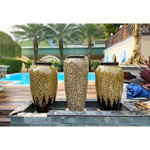 Vase de jardinière en céramique fait à la main pot d'eau Feng Shui sophistiqué décoration de la maison poterie moderne du Vietnam vente en gros - Product Image 2