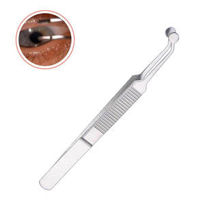 Pince à épiler de massage des paupières en acier inoxydable de qualité supérieure Arita Tauber Meibomian Gland Expressor-Pointe ronde - Product Image 3