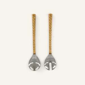 Juego de servidor de ensalada de grado 202/304 de acero inoxidable de 2 herramientas de utensilios de tasa de fábrica con revestimiento de PVD Kit de herramientas de metal personalizable - Product Image 6