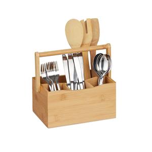 Caddy de madera de nuevo diseño con ricos tonos de madera para mejorar los espacios de cocina, comedor y oficina con organización - Product Image 1