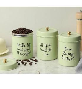 Atractivo Recipiente Redondo para Té de Diseño, Utensilios de Cocina, Accesorios para el Hogar, Recipiente para Azúcar y Sal con Acabado Esmaltado - Product Image 2