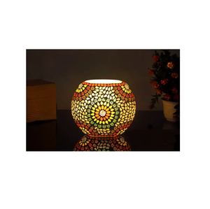 Trendy Mosaic Glass Crackle T Light Holder Potted Plants For Home Decoration Wedding Party Decor Bulk Quality Price - Product Image 1