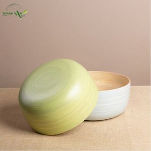 Bol en bambou spiralé artisanal, léger, écologique, pour la maison, les fêtes, style moderne - Product Image 6