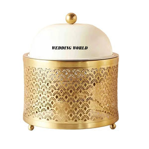 Marmite en acier inoxydable de haute qualité, fait main, design classique, élégant, nouveau, design fantaisie, chauffe-plats en métal - Product Image 2