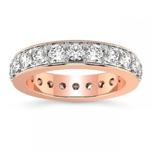 Grand Full Eternity Band Lab Grown Diamond 2.00 Ct Tw 14K Solid Gold FG Color VS Clarity 22 Diamond High Carat Showpiece - Product Image 3
