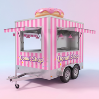 Remorque de vente alimentaire mobile entièrement équipée pour zone commerciale à fort trafic, chariot de restauration rapide pour poulet frit et frites