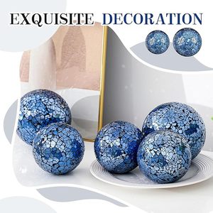 Increíble Esfera de vidrio de mosaico, diseño creativo, bolas decorativas de vidrio para el hogar, artesanías, adornos de bolas doradas, decoración del hogar para regalo - Product Image 4