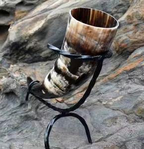Mug en corne personnalisable avec logo métallique, corne de buffle naturelle, mug à boire viking, vente en gros, taille artisanale, qualité supérieure - Product Image 4