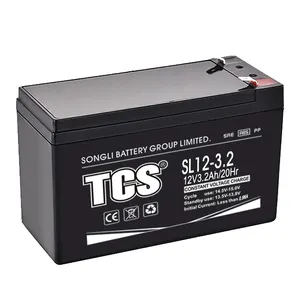 TCS pin sạc cắm trại 12V 3.2ah năng lượng mặt trời AGM VRLA chì axit Pin