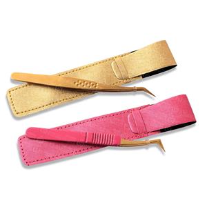 Ensemble de pinces à cils en acier inoxydable avec pochette de protection Outils d'extension de cils professionnels pour les artistes Kit d'outils pour cils en gros - Product Image 3