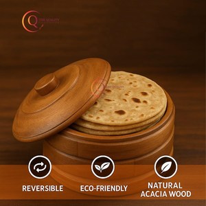 Couvercle rond de forme de casserole en bois massif fabriqué à la main directement du fournisseur indien pour le récipient de stockage des aliments de cuisine - Product Image 5