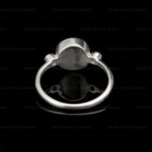 High Quality Solid 925 Silver 8mm Cup Blank Bezel Gemstone Cabochon <b>Ring</b> Setting With CZ Breastmilk DIY Resin Jewelry Findings - Product Image 3