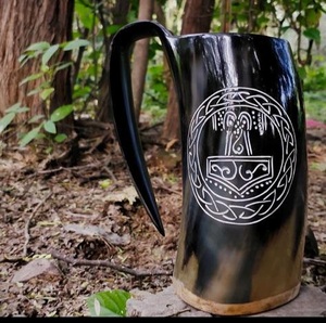 Meilleur prix Viking boire bière corne tasse Buffalo boeuf corne Viking boire bière tasse meilleure qualité e boire tasse à boire à l'adresse artisanat - Product Image 6