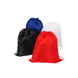 Bolsa con cordón promocional de tela de poliéster de calidad superior a precio mayorista de India - Product Image 5