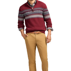 Suéter para Hombre 2026, Fabricante OEM, Jacquard, Jersey Informal de Punto, Cuello Redondo, Invierno, Algodón, Personalizable - Product Image 4