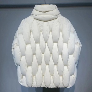 Cotton Bubble Puffer <b>Jacket</b> High Street Style Stand Collar <b>Waterproof</b> Windproof Eco-Friendly Front Unisex Winter Outdoor <b>Padded</b> - Product Image 4