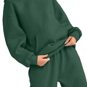 Sudadera con capucha básica de gran tamaño de alta calidad con estampado de logotipo de diseñador personalizado para mujer - Product Image 2