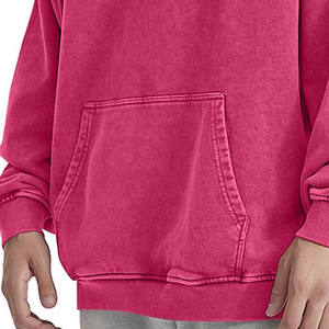 Sudaderas con logotipo personalizado para hombre, sudaderas 100% de algodón con mezcla de lana básica, sudaderas con capucha desgastadas con lavado ácido Vintage para hombre y sudaderas - Product Image 2