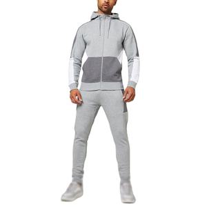 Vêtements d'entraînement pour hommes en gros, sweat à capuche en coton avec fermeture éclair intégrale et poche kangourou, survêtements personnalisables avec logo - Product Image 2