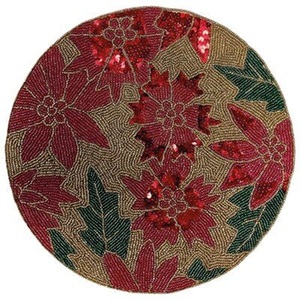 NOVA STAR CRAFT Boho Handmade Seed Beads Table Setting Decor Artistic Beaded Embroidery <b>Placemat</b> Set with Custom Design Option - Product Image 6