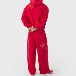 Survêtement de broderie en détresse pour hommes sur mesure Nouveau tarif de gros pour la saison d'hiver anti-rides cousu - Product Image 2