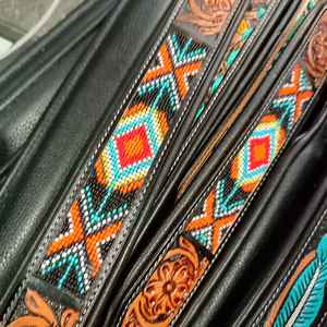 Collier de chien en cuir de vachette rembourré doux en cuir de vachette avec outillage à la main et haut à découper fabricant en gros ceinture de chien occidentale - Product Image 2