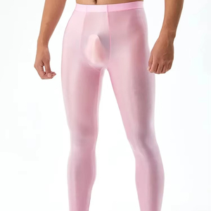 กางเกงเลกกิ้งเล่นโยคะสุดเซ็กซี่สำหรับผู้ชายกางเกงทรงดินสอนูนกระเป๋าทรงดินสอกางเกงเพาะกายกางเกงยืดหยุ่นสูงบางโปร่งแสง - Product Image 1