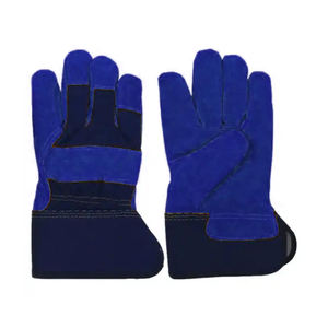 Guantes de trabajo de cuero dividido de piel de vaca para hombre más vendidos, protección de manos de seguridad anticorte personalizada, uso diario - Product Image 6