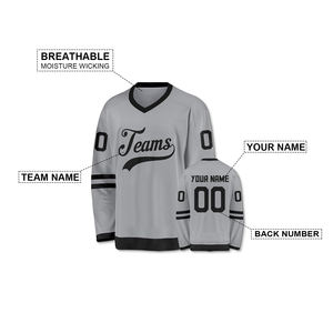 Jersey de hockey sobre hielo personalizado para la venta Jersey de hockey sobre hielo de diseño libre de poliéster de alta calidad Jersey de hockey sobre hielo de impresión por sublimación - Product Image 4