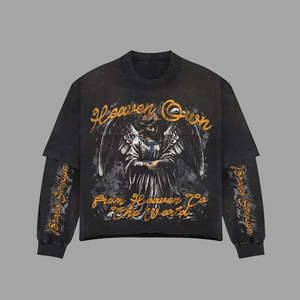 Logo personalizzato stile di tendenza serigrafia <span class=keywords><strong>Vintage</strong></span> in cotone 100% manica corta acido lavare gli uomini oversize in tela ecologica t-shirt - Product Image 3