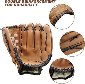 ถุงมือเบสบอลซอฟต์บอลหนังสังเคราะห์ PU มือซ้าย12.5นิ้วถุงมือเบสบอลออกแบบได้ตามต้องการ - Product Image 3