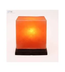 Crystal Square Shape Salt Lamp With Perfect Crafting and Unique Himalayan Salt Stone Creation for Home Decoration and Salt Light