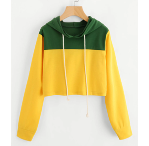Ropa de Fitness para mujer 100% algodón polar de alta calidad sudaderas con capucha de gran tamaño con cordón recortado sudaderas con capucha de gimnasio al por mayor - Product Image 4