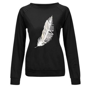 Vente en gros de pulls molletonnés en coton surdimensionné de couleur unie pour femmes fournisseur - Product Image 3