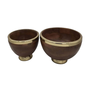 Set Of 2 different sizes food serving bowl latest design brown color chocolates serving bowl for home hotel use - Product Image 4