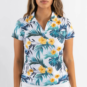 Polo de Golf para mujer ajustado de secado rápido de alta calidad, Polo de Golf de verano personalizado de poliéster 100% para mujer - Product Image 1