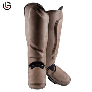 สนับแข้งสำหรับผู้ชาย, ที่ป้องกันขาหนังพียูของแท้สายคู่สวมใส่สบาย - Product Image 3