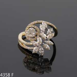 แหวนเพชร D'VINS JEWELS ทองคำแท้ 14K ชุบทองคำชมพู เพชรทรงกลมเจียระไนแบบบริลเลียนท์ สำหรับผู้หญิง เหมาะสำหรับเป็นของขวัญหมั้นและงานแต่งงาน - Product Image 2