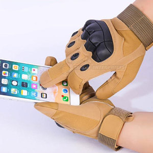 Guantes tácticos de alto rendimiento superventas de cuero resistente con compatibilidad con pantalla táctil de alta calidad del fabricante - Product Image 3
