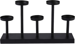 Bougeoir décoratif moderne multi-pieds Conception de table noire Structure de base plate unique Décoration de Noël pour la maison en métal - Product Image 3