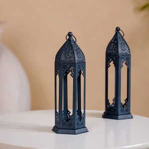 Nuevos candelabros de linterna de Metal de hierro árabe hechos a mano ecológicos decoración del hogar de Navidad para sala de estar al por mayor - Product Image 4