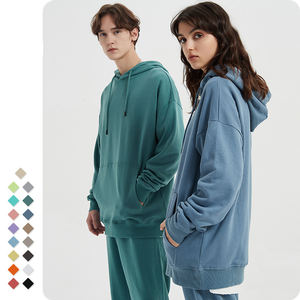 Quantité minimale de commande OEM bas de haute qualité personnalisé 17 couleurs 350g 100% sweats à capuche en coton sweats à capuche unisexes - Product Image 3