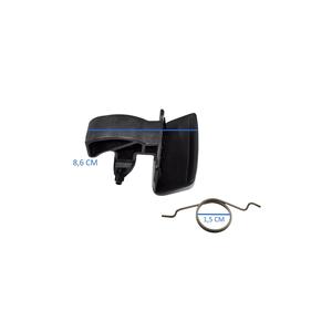 Pestillo de guantera con resorte para Renault Megane II, Clio III-Negro - Product Image 6