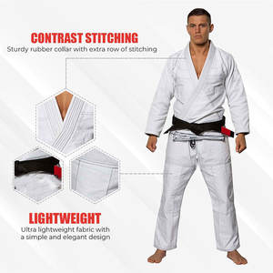 Combinaisons de Jiu-Jitsu Brésilien pour hommes adultes de haute qualité, design personnalisé, vente chaude, prix bas, marque privée, nouvelle arrivée, 100% coton, 340g, logo - Product Image 4