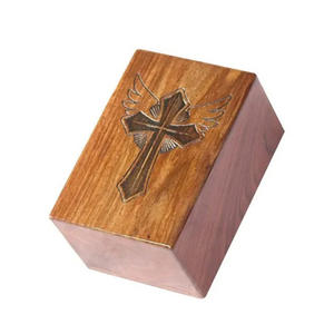 Venta al por mayor de urnas de cremación de madera hechas a mano de estilo americano moderno adulto hombre mujer funerario urnas decorativas - Product Image 2